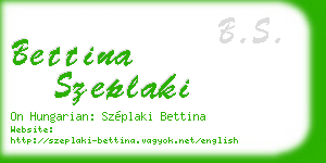 bettina szeplaki business card